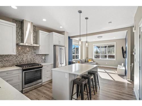 49 Walgrove Plaza Se, Calgary, AB - Indoor Photo Showing Kitchen With Stainless Steel Kitchen With Upgraded Kitchen