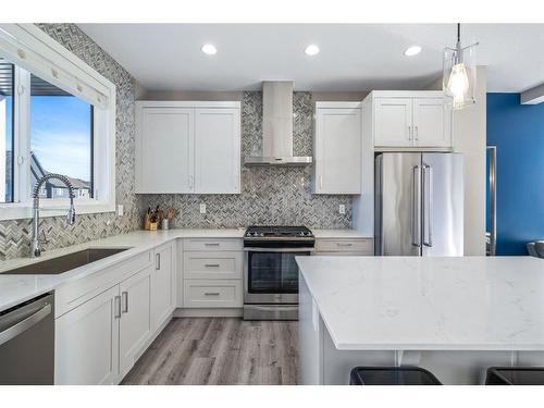 49 Walgrove Plaza Se, Calgary, AB - Indoor Photo Showing Kitchen With Stainless Steel Kitchen With Upgraded Kitchen