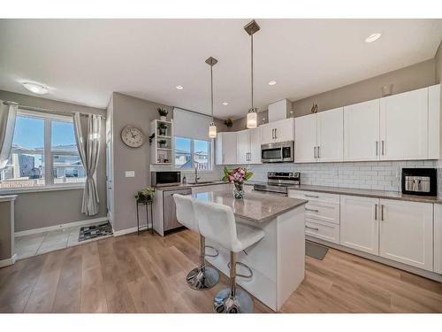 1596 Cornerstone Boulevard Ne, Calgary, AB - Indoor Photo Showing Kitchen With Upgraded Kitchen