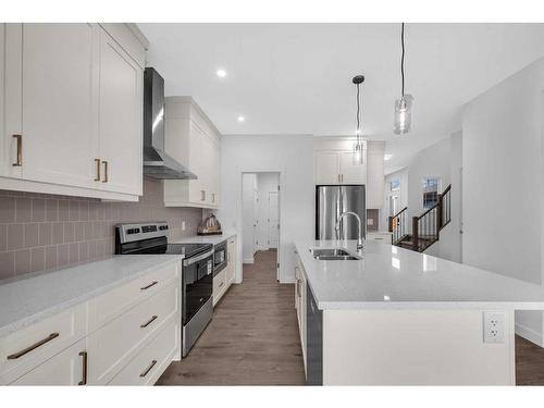 788 Creekstone Circle Sw, Calgary, AB - Indoor Photo Showing Kitchen With Double Sink With Upgraded Kitchen