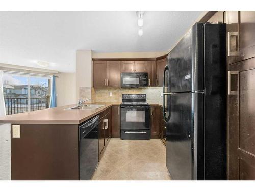 1207-130 Panatella Street Nw, Calgary, AB - Indoor Photo Showing Kitchen With Double Sink