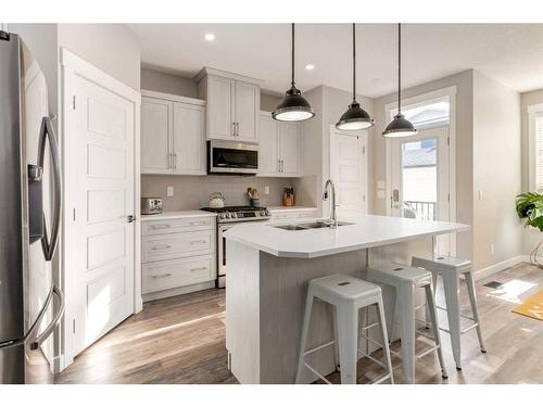 65 Skyview Parade Ne, Calgary, AB - Indoor Photo Showing Kitchen With Double Sink With Upgraded Kitchen