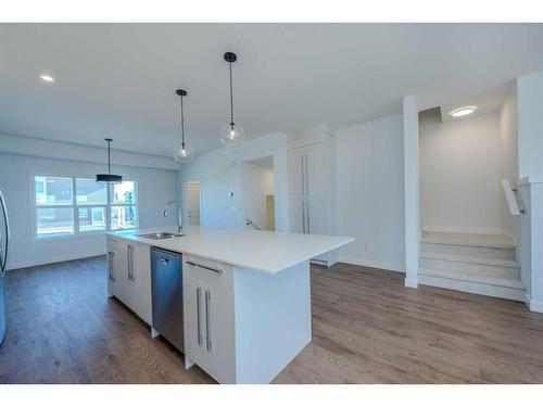 54 Dawson Drive, Chestermere, AB - Indoor Photo Showing Kitchen With Upgraded Kitchen