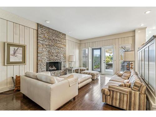 811 Lake Placid Drive Se, Calgary, AB - Indoor Photo Showing Living Room With Fireplace