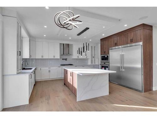 51 South Shore Road, Chestermere, AB - Indoor Photo Showing Kitchen With Stainless Steel Kitchen