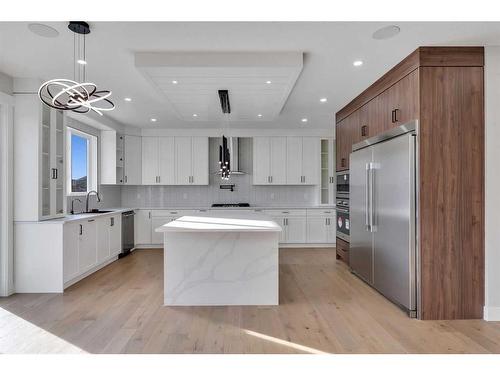 51 South Shore Road, Chestermere, AB - Indoor Photo Showing Kitchen With Stainless Steel Kitchen With Upgraded Kitchen