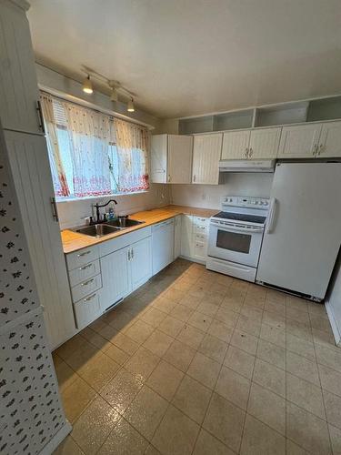 4004 21 Avenue Se, Calgary, AB - Indoor Photo Showing Kitchen With Double Sink