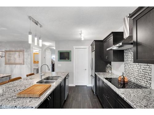 105 Legacy Mews Se, Calgary, AB - Indoor Photo Showing Kitchen With Double Sink With Upgraded Kitchen