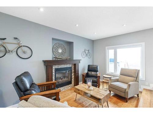 72 Beddington Circle Ne, Calgary, AB - Indoor Photo Showing Living Room With Fireplace