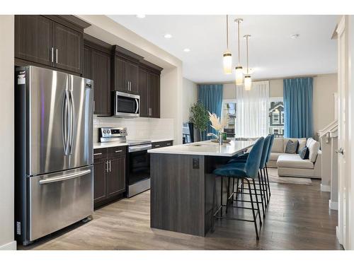 133 Evanston Hill Nw, Calgary, AB - Indoor Photo Showing Kitchen With Stainless Steel Kitchen With Upgraded Kitchen