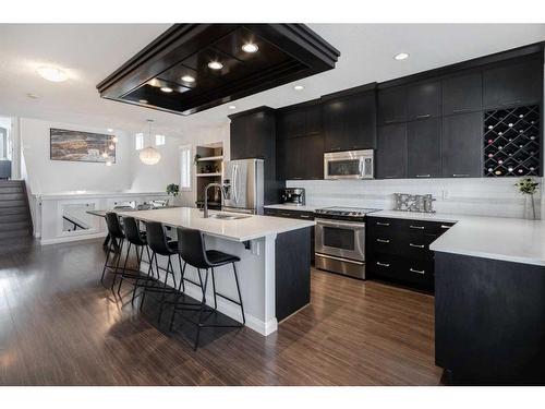 1391 Ravenscroft Way Se, Airdrie, AB - Indoor Photo Showing Kitchen With Upgraded Kitchen