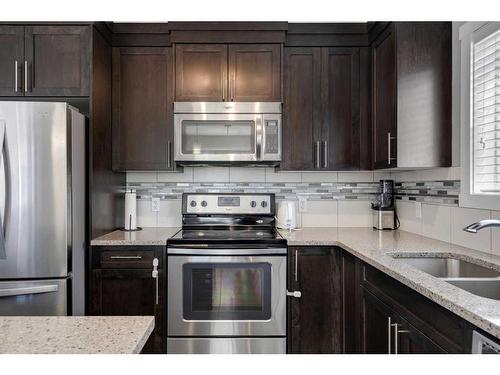 720 Skyview Ranch Grove Ne, Calgary, AB - Indoor Photo Showing Kitchen With Stainless Steel Kitchen With Double Sink With Upgraded Kitchen