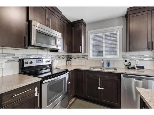 720 Skyview Ranch Grove Ne, Calgary, AB - Indoor Photo Showing Kitchen With Stainless Steel Kitchen With Double Sink With Upgraded Kitchen