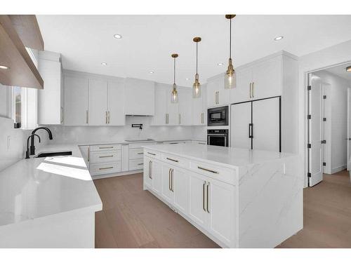 42 South Shore Bay, Chestermere, AB - Indoor Photo Showing Kitchen With Upgraded Kitchen