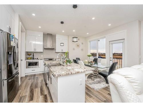 112 Belvedere Drive Se, Calgary, AB - Indoor Photo Showing Kitchen With Upgraded Kitchen