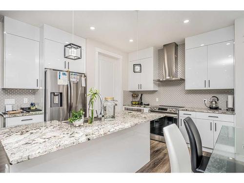 112 Belvedere Drive Se, Calgary, AB - Indoor Photo Showing Kitchen With Upgraded Kitchen