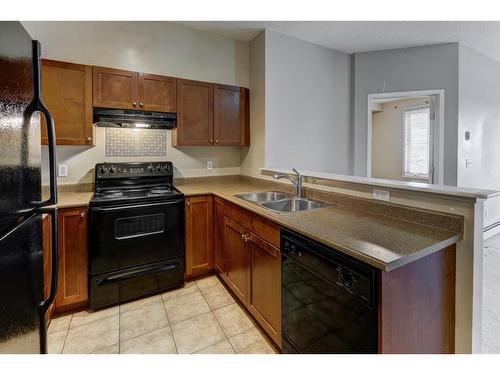 1310-1140 Taradale Drive Ne, Calgary, AB - Indoor Photo Showing Kitchen With Double Sink