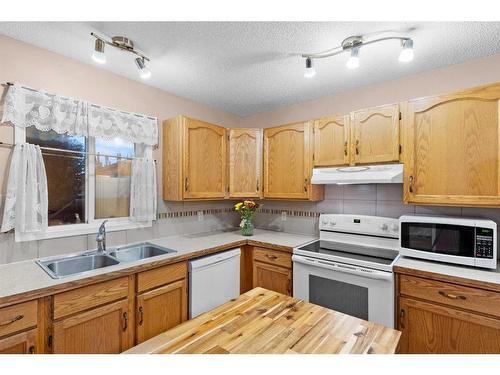 15 Village Green, Carstairs, AB - Indoor Photo Showing Kitchen With Double Sink