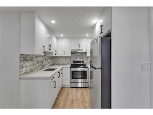 727 Hunterston Road Nw, Calgary, AB - Indoor Photo Showing Kitchen With Double Sink With Upgraded Kitchen