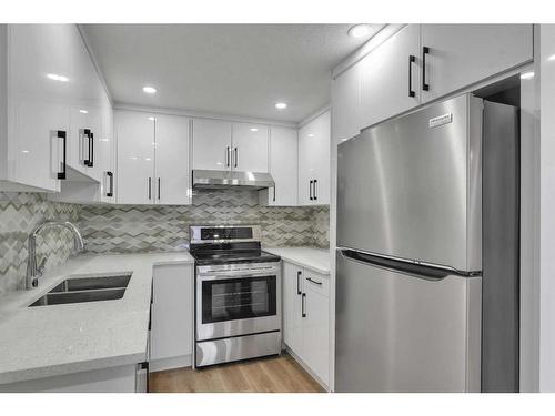 727 Hunterston Road Nw, Calgary, AB - Indoor Photo Showing Kitchen With Stainless Steel Kitchen With Double Sink With Upgraded Kitchen