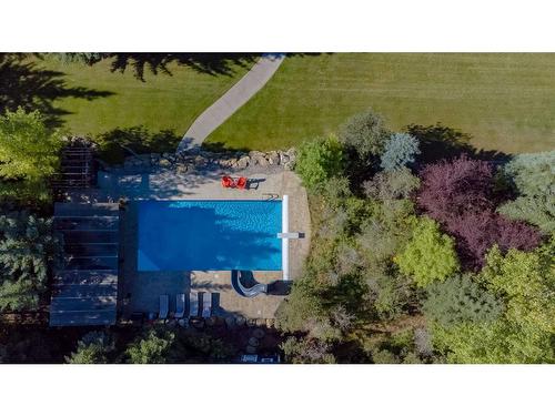 111 Woodland Lane, Rural Rocky View County, AB - Outdoor With In Ground Pool With View