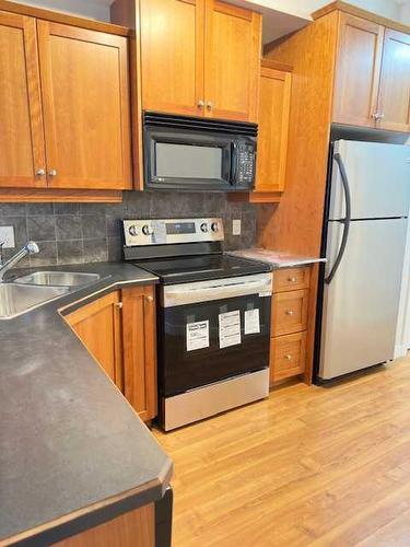 206-323 18 Avenue Sw, Calgary, AB - Indoor Photo Showing Kitchen With Double Sink