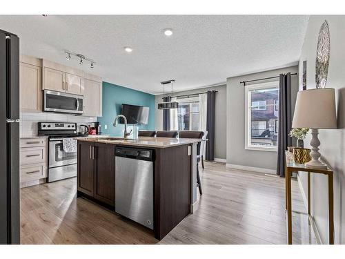 528 Sage Hill Grove Nw, Calgary, AB - Indoor Photo Showing Kitchen With Stainless Steel Kitchen