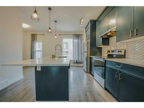 151 Livingston Common Ne, Calgary, AB - Indoor Photo Showing Kitchen With Stainless Steel Kitchen With Upgraded Kitchen