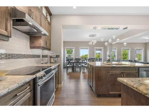 201 Aspenmere Way, Chestermere, AB - Indoor Photo Showing Kitchen With Upgraded Kitchen