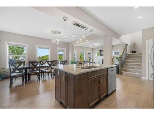 201 Aspenmere Way, Chestermere, AB - Indoor Photo Showing Kitchen With Double Sink