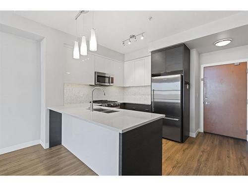 1409-95 Burma Star Road Sw, Calgary, AB - Indoor Photo Showing Kitchen With Double Sink With Upgraded Kitchen