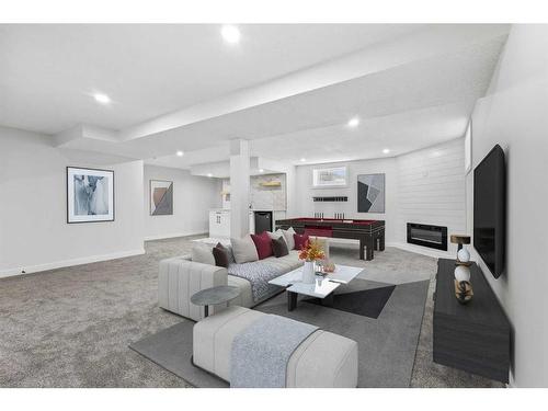 252 Queensland Drive Se, Calgary, AB - Indoor Photo Showing Living Room