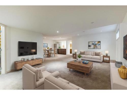 160 Cambridge Glen Drive, Strathmore, AB - Indoor Photo Showing Living Room