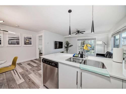 5102-302 Skyview Ranch Drive Ne, Calgary, AB - Indoor Photo Showing Kitchen With Double Sink