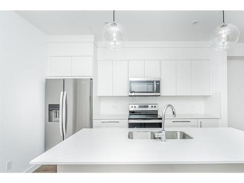 1305-60 Skyview Ranch Road Ne, Calgary, AB - Indoor Photo Showing Kitchen With Stainless Steel Kitchen With Double Sink With Upgraded Kitchen