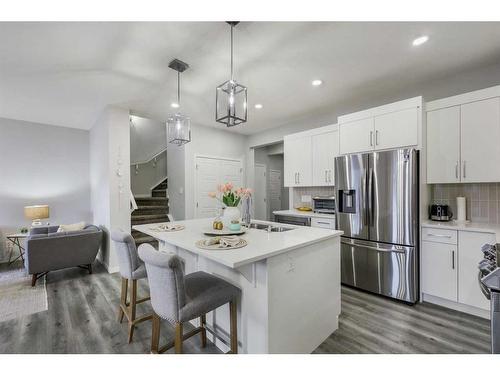 70 Seton Road Se, Calgary, AB - Indoor Photo Showing Kitchen With Stainless Steel Kitchen With Upgraded Kitchen