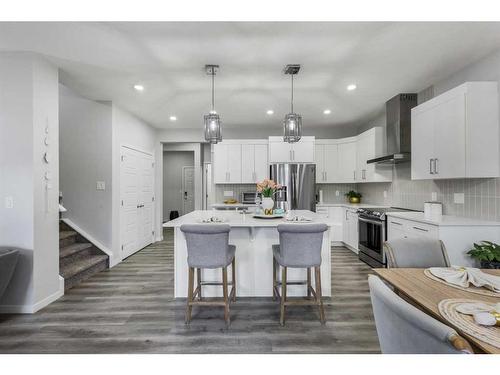 70 Seton Road Se, Calgary, AB - Indoor Photo Showing Kitchen With Upgraded Kitchen