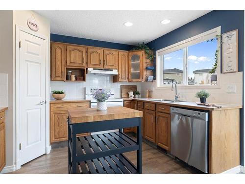 71 Tipping Close Se, Airdrie, AB - Indoor Photo Showing Kitchen With Double Sink