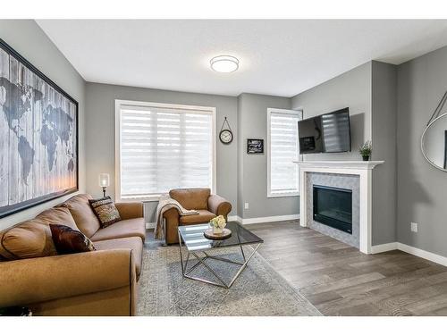 1934 26A Street Sw, Calgary, AB - Indoor Photo Showing Living Room With Fireplace