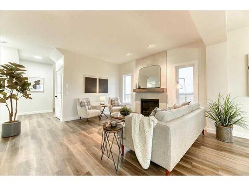 265 Wildrose Drive, Strathmore, AB - Indoor Photo Showing Living Room With Fireplace