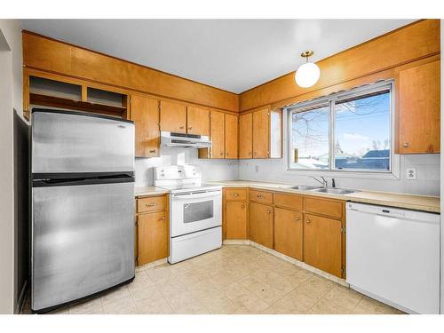 5211 Rundleview Road Ne, Calgary, AB - Indoor Photo Showing Kitchen With Double Sink