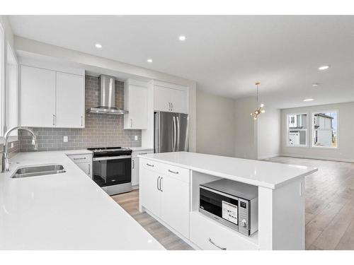 397 Cornerbrook Road Ne, Calgary, AB - Indoor Photo Showing Kitchen With Double Sink With Upgraded Kitchen