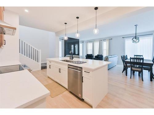 153 Cranbrook Cove Se, Calgary, AB - Indoor Photo Showing Kitchen With Double Sink With Upgraded Kitchen