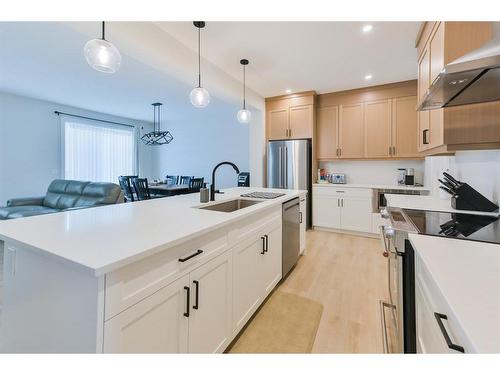 153 Cranbrook Cove Se, Calgary, AB - Indoor Photo Showing Kitchen With Upgraded Kitchen