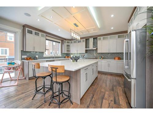 201 Kinniburgh Cove, Chestermere, AB - Indoor Photo Showing Kitchen With Upgraded Kitchen