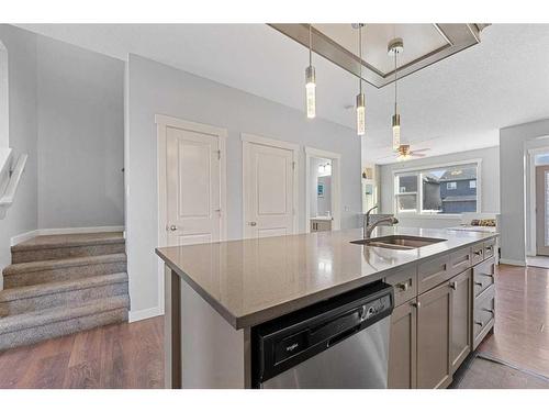 36 Savanna Lane Ne, Calgary, AB - Indoor Photo Showing Kitchen With Double Sink