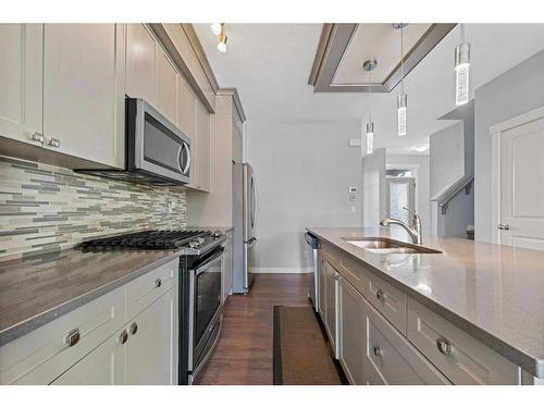 36 Savanna Lane Ne, Calgary, AB - Indoor Photo Showing Kitchen With Upgraded Kitchen