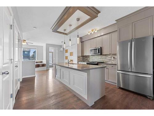 36 Savanna Lane Ne, Calgary, AB - Indoor Photo Showing Kitchen With Stainless Steel Kitchen With Upgraded Kitchen