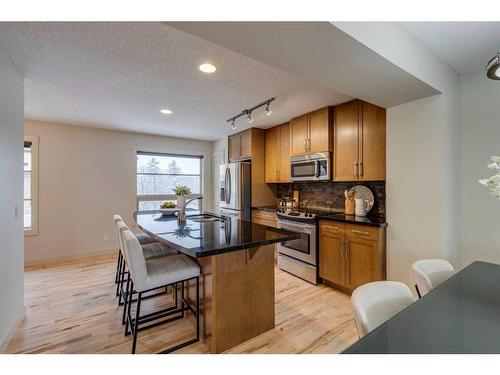 10 Aspen Hills Terrace Sw, Calgary, AB - Indoor Photo Showing Kitchen With Stainless Steel Kitchen With Double Sink