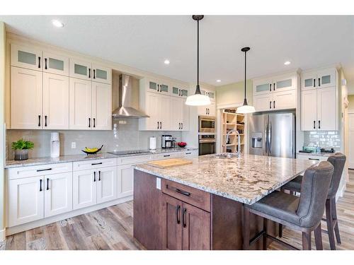 1352 Scarlett Ranch Boulevard, Carstairs, AB - Indoor Photo Showing Kitchen With Upgraded Kitchen